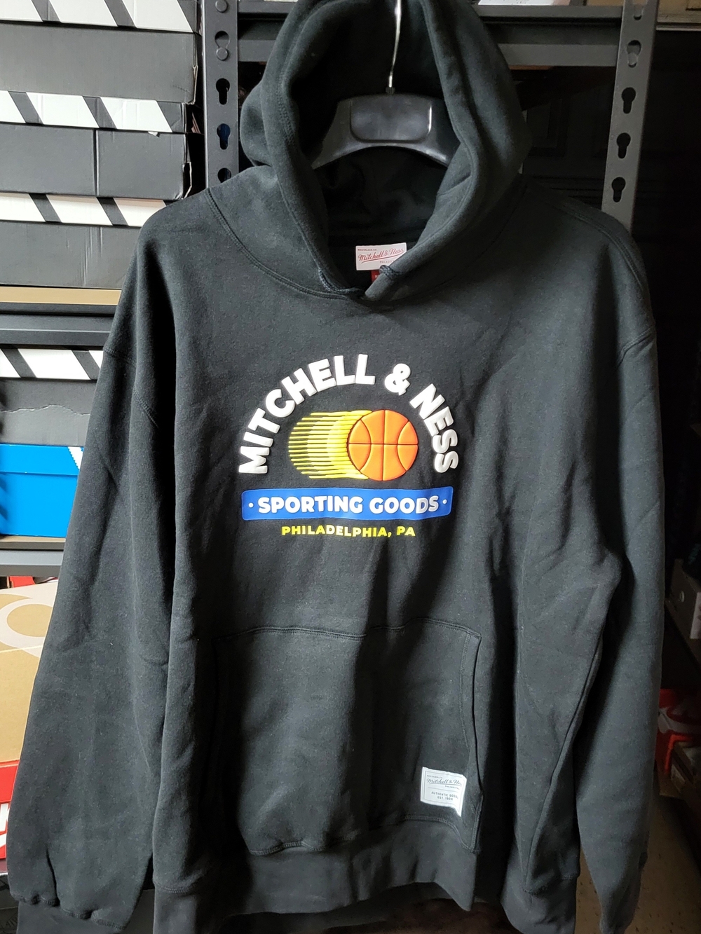 *NEW* Mitchell & Ness Sporting Goods Graphic Hoodie Raised Letters Size XL